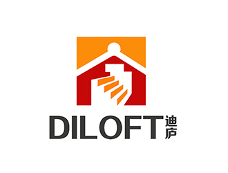 潘樂的迪廬；DILOFT 對(duì)稱標(biāo)志logo設(shè)計(jì)