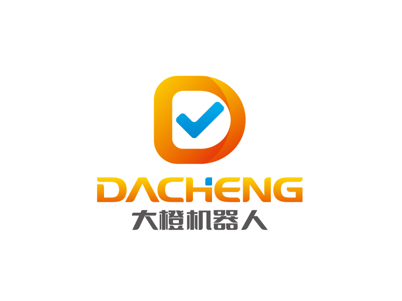 張俊的大橙機器人/橙擎機器人科技logo設(shè)計