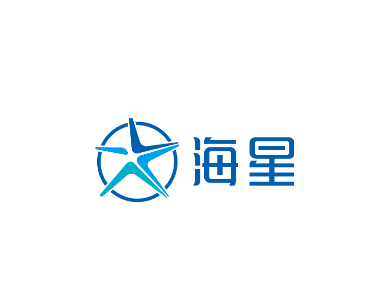 張俊的泳池清潔機器人公司旗下的海星品牌logo設計